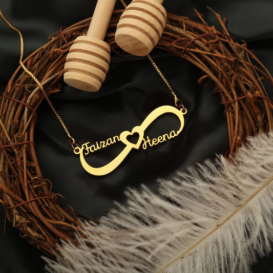Infinity Couple Name Necklace