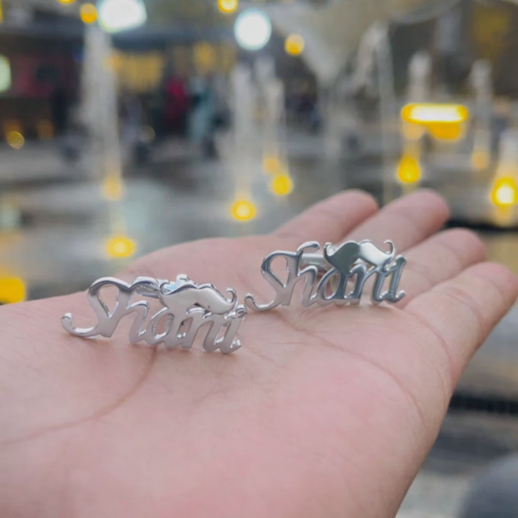 Customize Name Cufflinks With Mustache